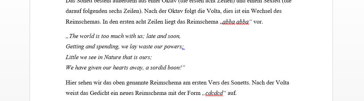 Wie Gedichte Korrekt Im Text Einbauen Zitieren Englisch Studium