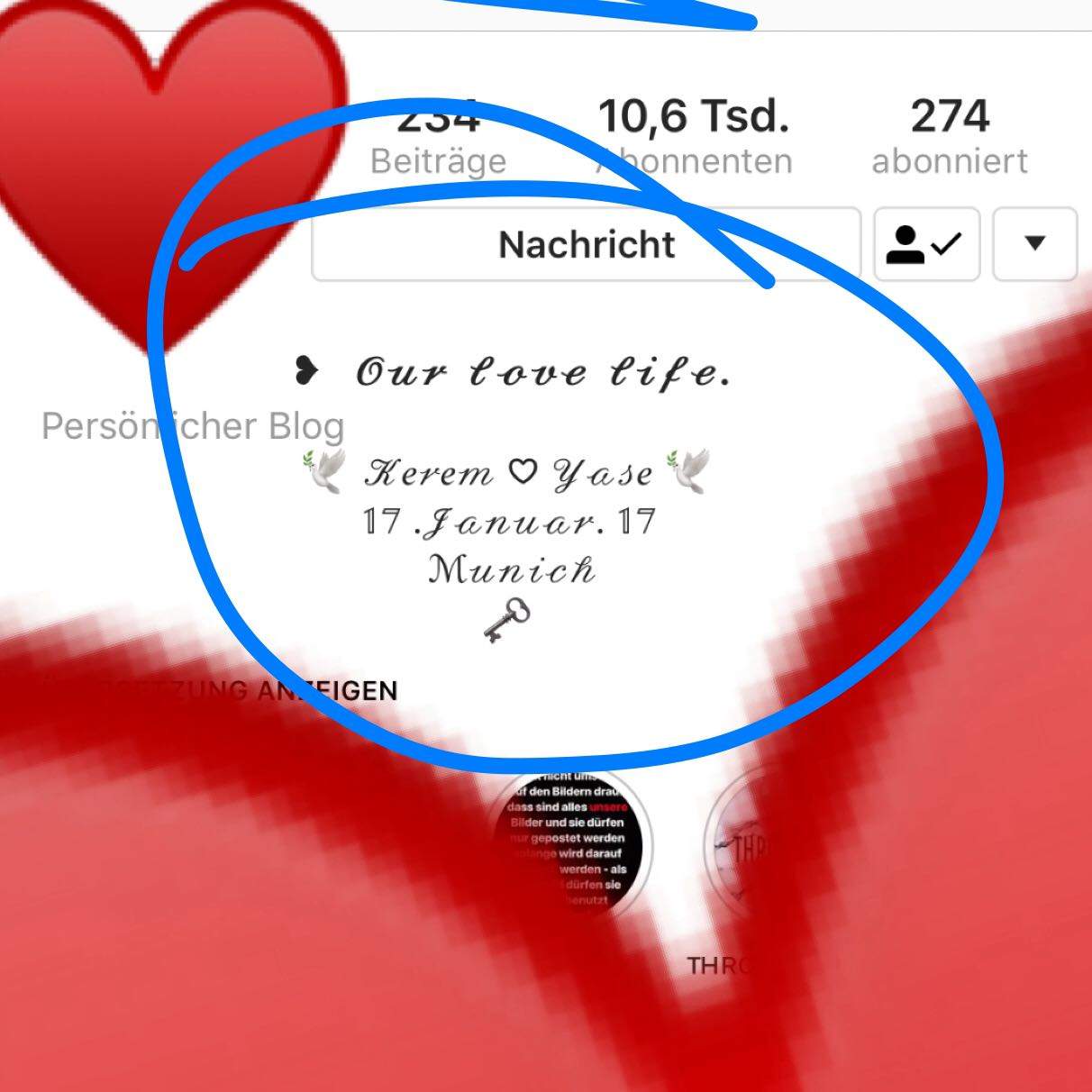 Wie geht das bei der Instagrambiografie? (Liebe, Beziehung, Instagram)
