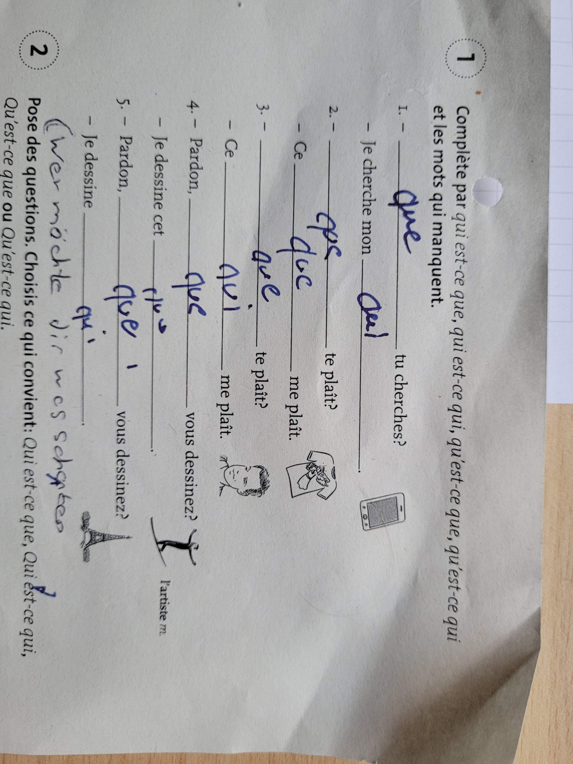 Wie geht die Grammatik,,Que est-ce que , que est-ce qui etc? (Schule