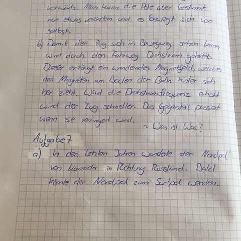 Und das hier ist meine bisherige Lösung - (Schule, Physik, Erde)