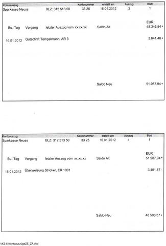 Kontoauszüge - (Konto, Buchhaltung)