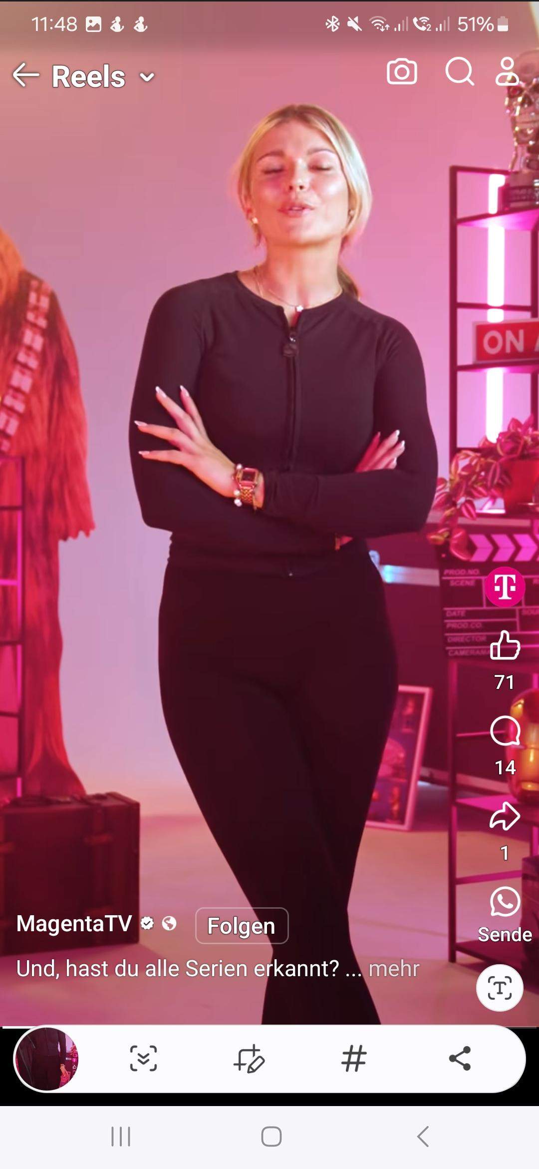 Wie heißt die Darstellerin aus der Magenta TV Werbung? (Prominente