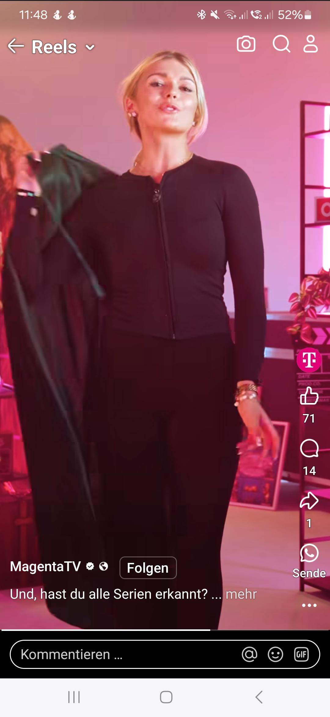 Wie heißt die Darstellerin aus der Magenta TV Werbung? (Prominente