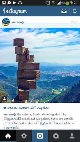 Barcelona Gebilde Treppe aus Holz - (Spanien, Holz, berühmt)