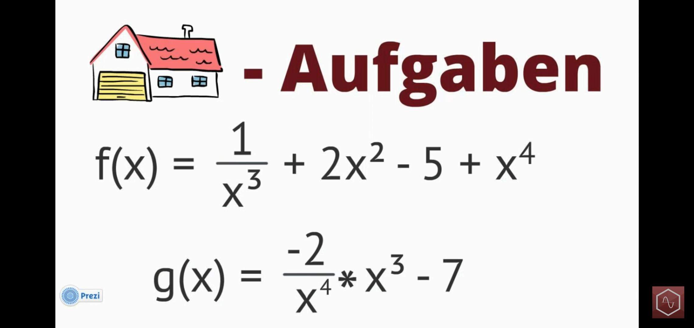 Wie ist das Verhalten im unendlichen für x > +unendlich Und x > unendlich bei g(x)? (Schule