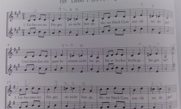 Die erste Stimme - (Geige, Violine, Fingersatz)