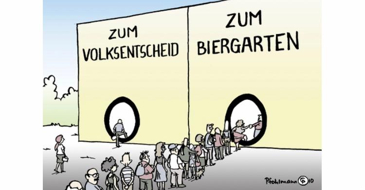 Wie Ist Die Karikatur Zu Verstehen Schule Politik Volksentscheid