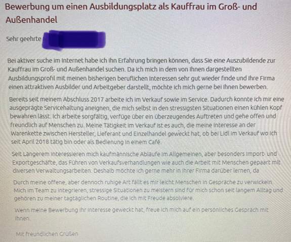 Wie Ist Diese Bewerbung Schule Arbeit Ausbildung Und Studium