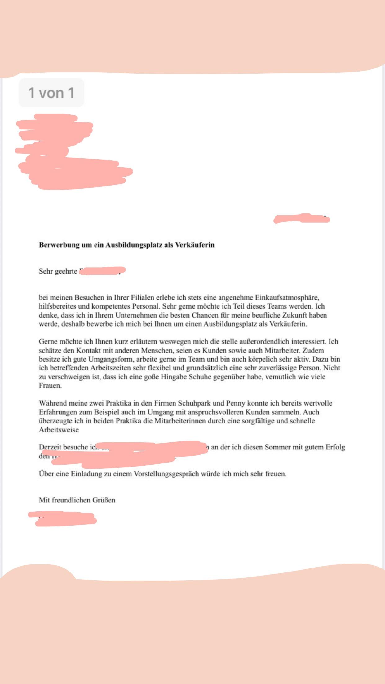 Wie Ist Diese Bewerbung Find Sie Eigentlich Gut Ausbildung