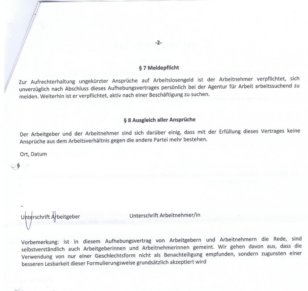 Wie ist dieser Aufhebungsvertrag zu bewerten? (Recht, Arbeit, Ausbildung) Wie ist dieser Aufhebungsvertrag zu bewerten? (Recht, Arbeit, Ausbildung)