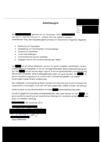 Negatives dienstzeugnis Negatives dienstzeugnis