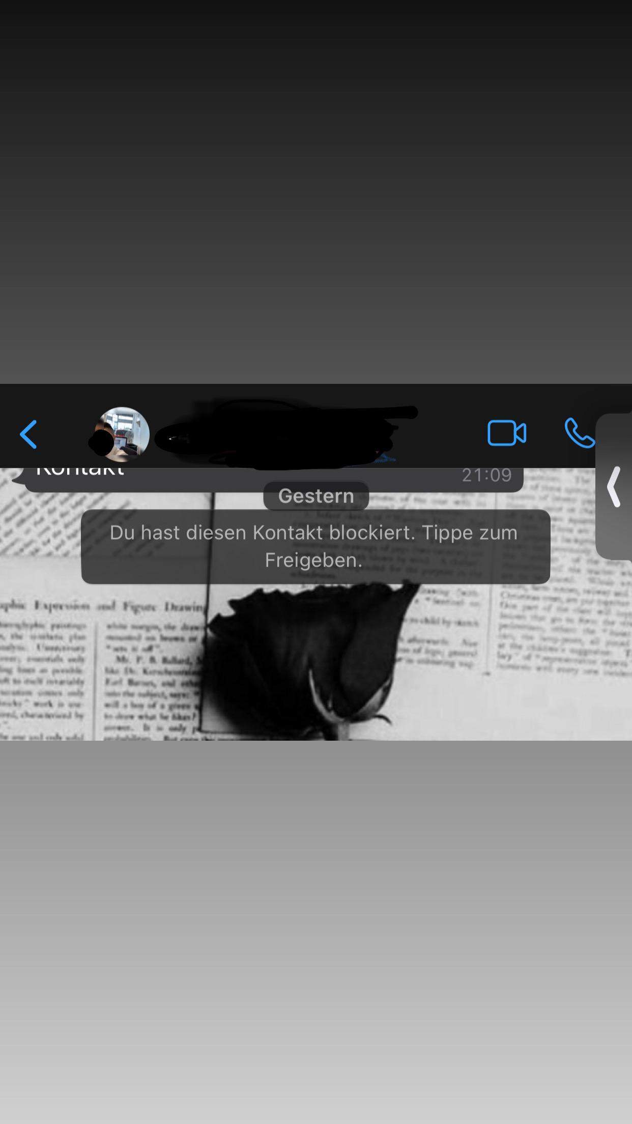 Wie ist es möglich, dass ich das Profilbild der Person weiter sehe, habe ihn blockiert und er