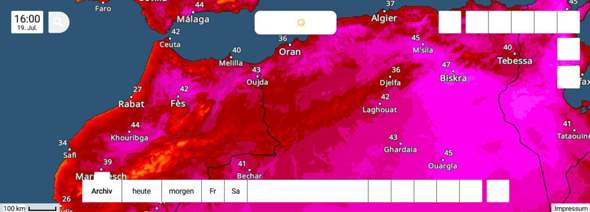 Wie kann es in Malaga als Hafenstadt mit 44°C fast genauso heiß werden wie in am heißesten Ort in der Sahara-Wüste?