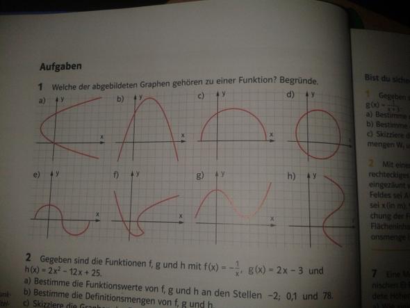 Wie kann ich an einem Graphen erkennen, ob es zu EINER Funktion gehört ...
