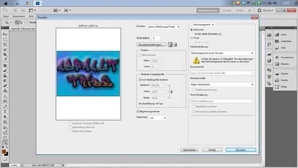 Wie Kann Ich Das Bild In Photoshop Quer Drucken Bin Anfanger Windows 7 Cs5