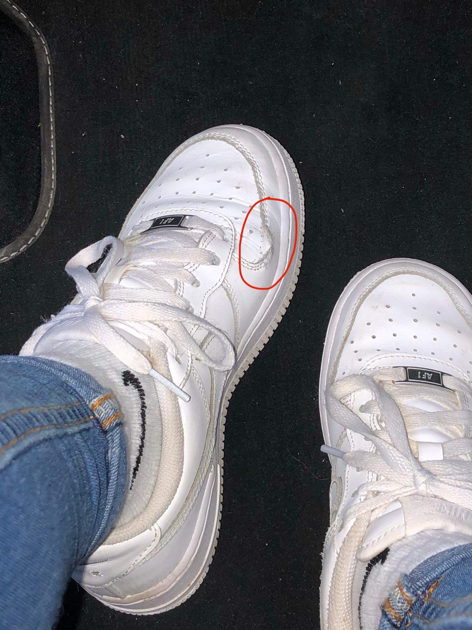 Wie kann ich das retten? (Schuhe, Nike Air Force 1)