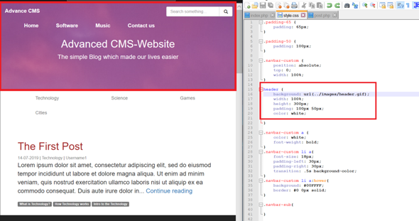 Wie Kann Ich Den Zoom Auf Das Header Bild Meiner Website In Der Style Css Anpassen Beispielbild In Frage Drin Computer Technik Internet