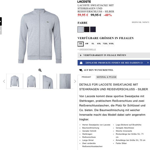 Auf fashion ID gibt es die Jacke nicht - (Style, Seite, Fashion)