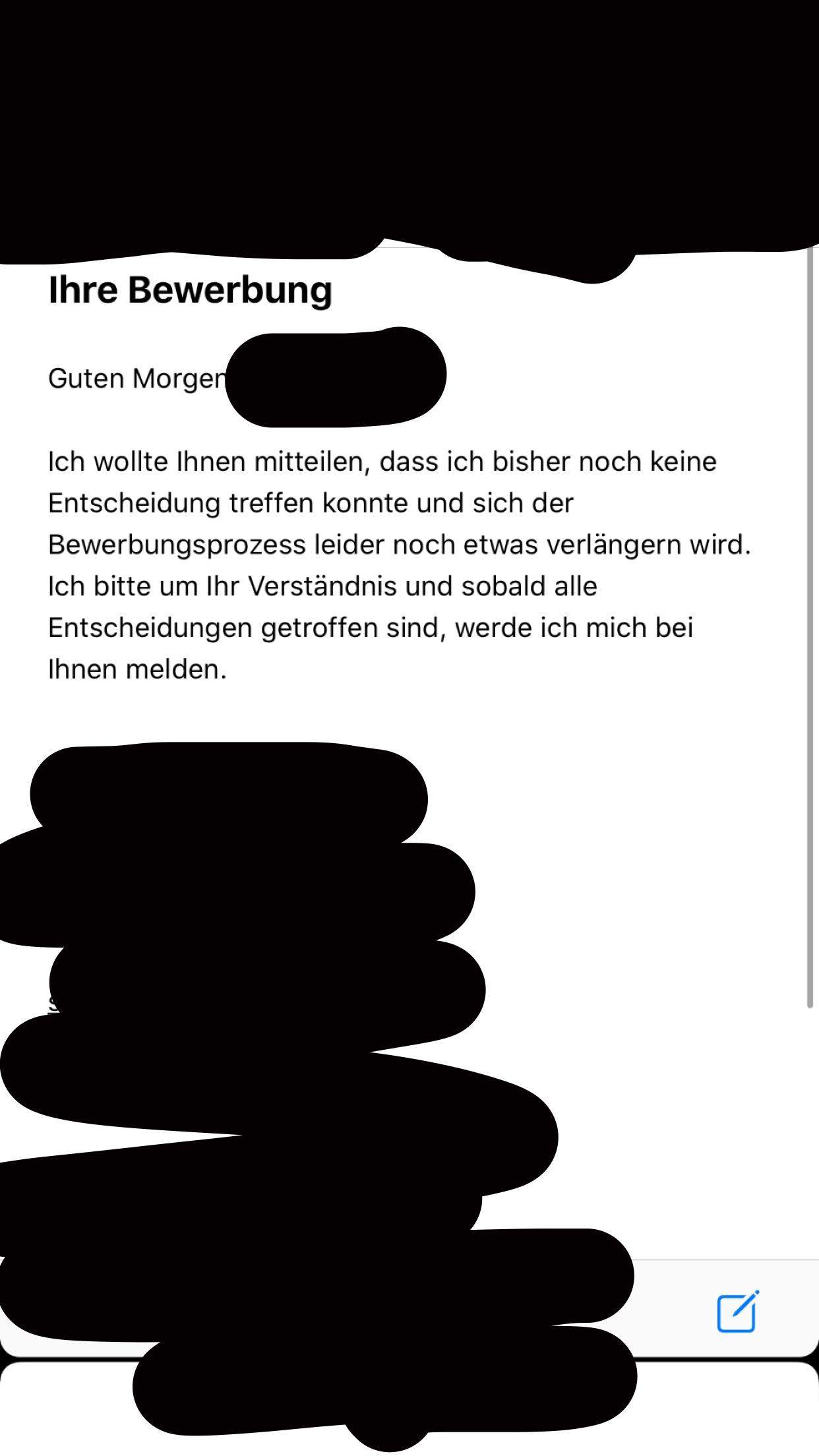 Wie kann ich drauf antworten am besten? (Bewerbung, Rückmeldung)