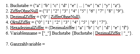 Wie kann ich eine EBNF programmieren? (Python, Programmiersprache)