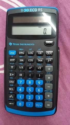Wie kann ich eine periode Zahl in Texas Instrument Taschenrechner(TI-30 ECO RS) tippen?