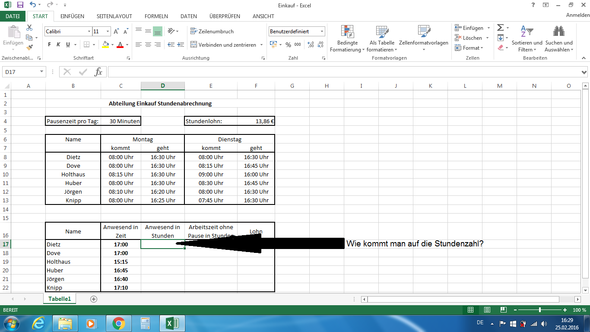 Wie Kann Ich In Excel Eine Zeitangabe In Stunden Ausrechnen Zeit Rechnung