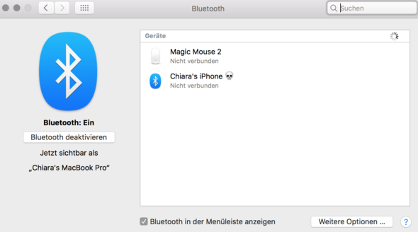 Bluetooth Einstellungen - (Macbook, Bluetooth, UE BOOM 2)