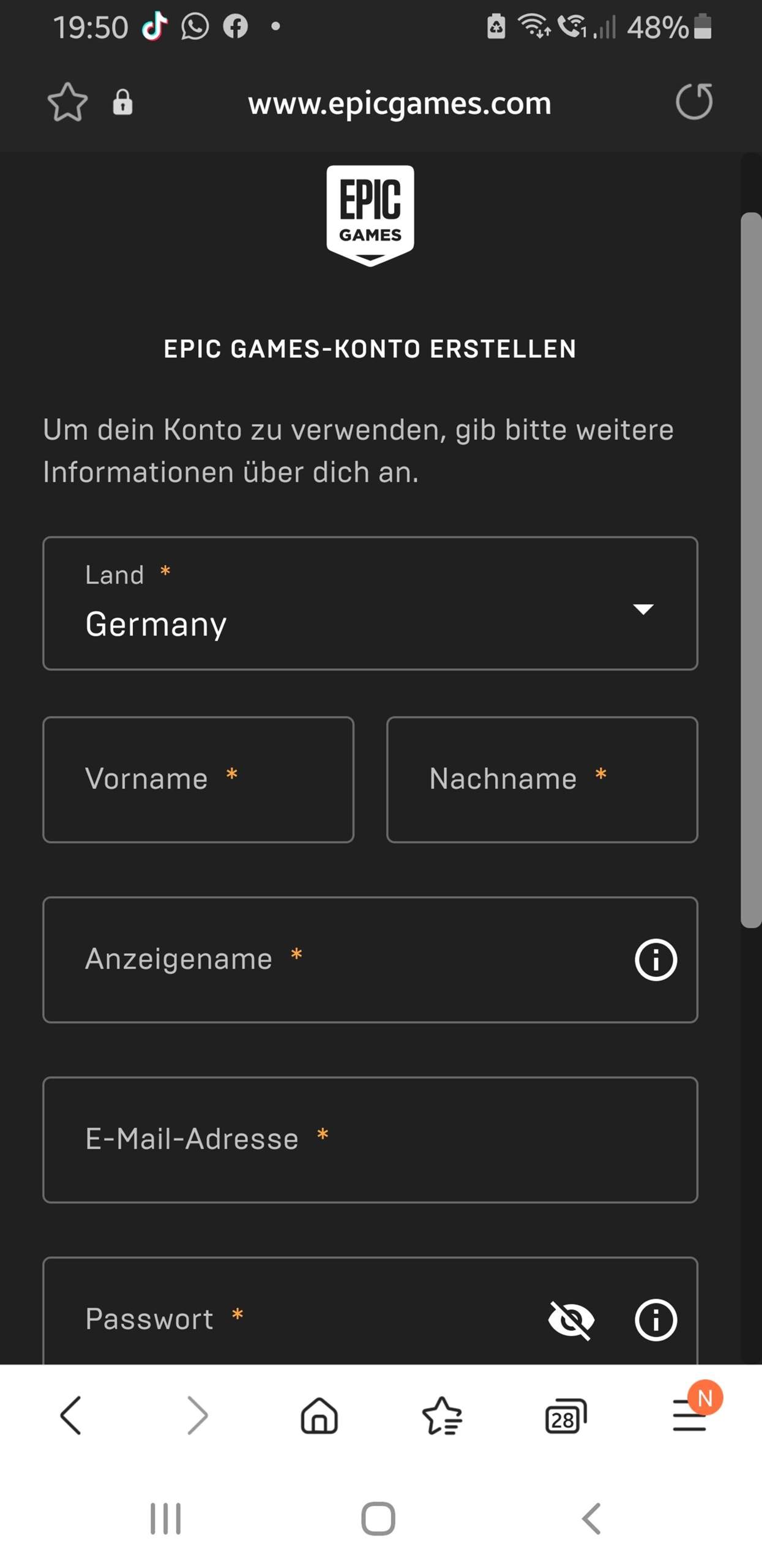 Wie kann ich mich bei epic games anmelden? (Computer, Technik, Technologie)