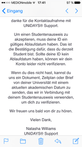 Die Mail von unidays - (Musik, Mail, Spotify)