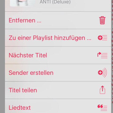 Also normalerweise steht unter nächster Titel noch später wiedergeben. - (Musik, Technik, Apple)