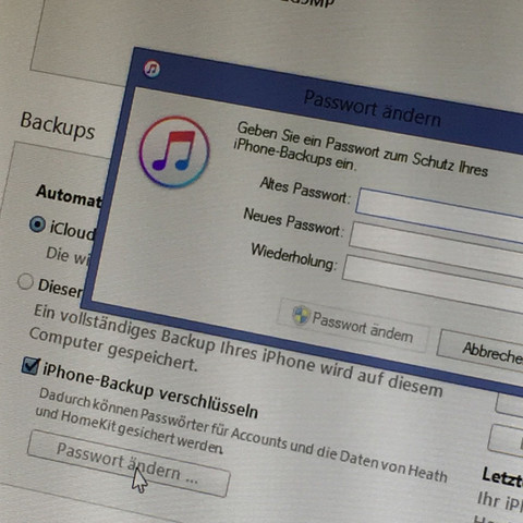 Wie Kann Ich Verschlusselung Aufheben Obwohl Ich Passwort Vergessen Habe Iphone Apple Itunes