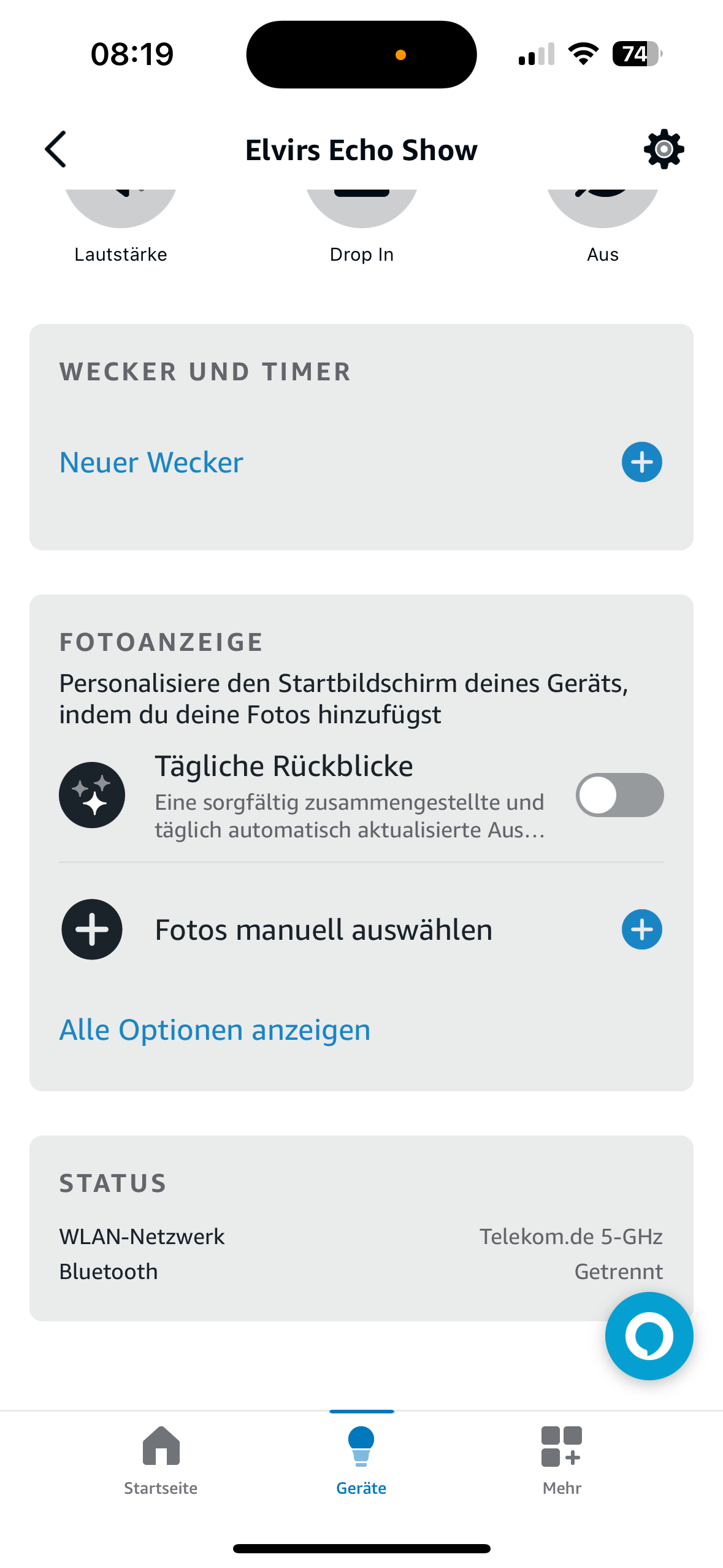 Wie kann ich WLAN ändern in der Alexa App? (Echo dot)