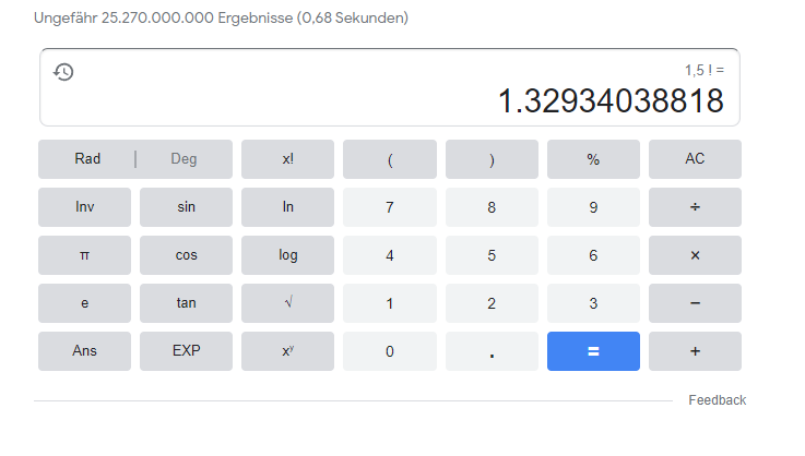 Wie Spät Ist Es In China wie kann man 1,5! überhaupt berechnen? (Mathematik, rechnen