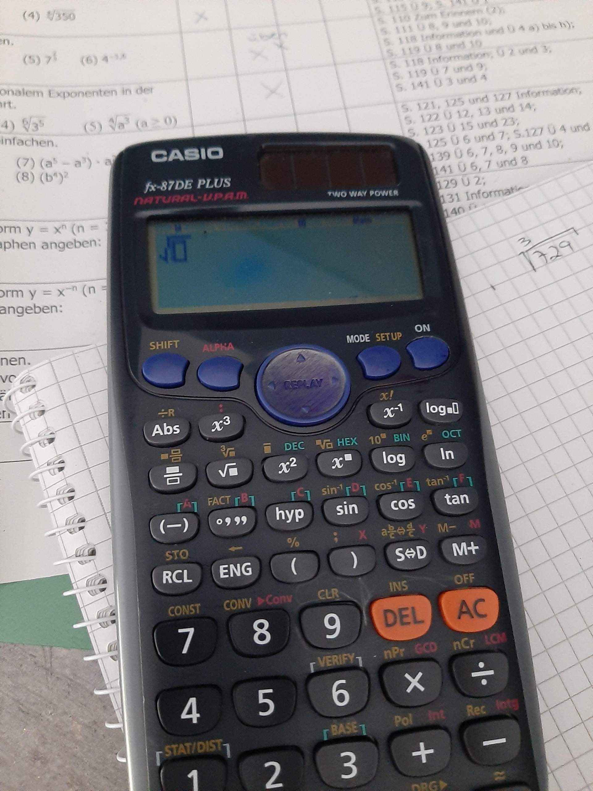 Wie kann man auf dem Taschenrechner ...? (Wurzel) Wie kann man auf dem Taschenrechner ...? (Wurzel)