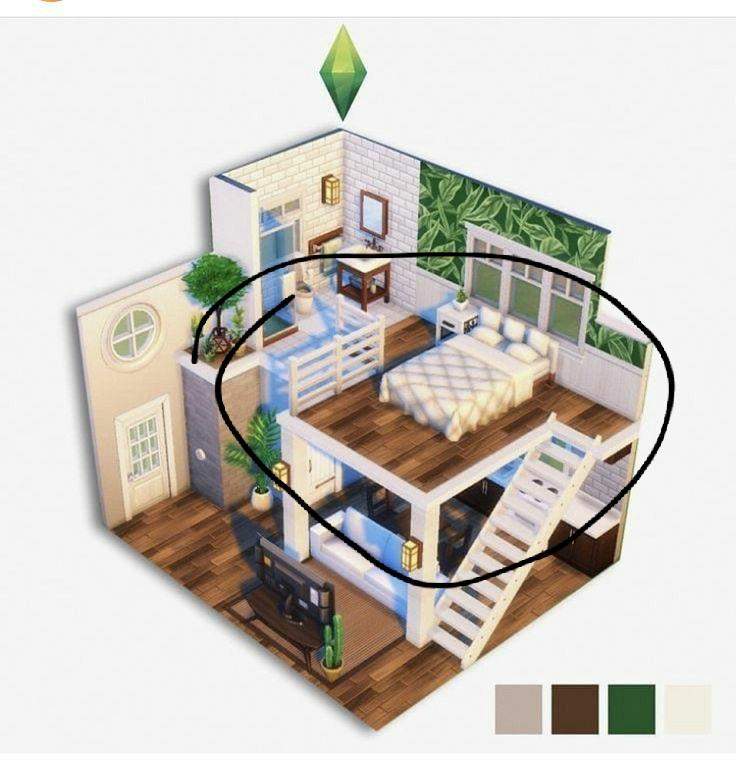 Wie kann man bei sims 4 halbes höheren Stockwerk machen? (Einrichtung)