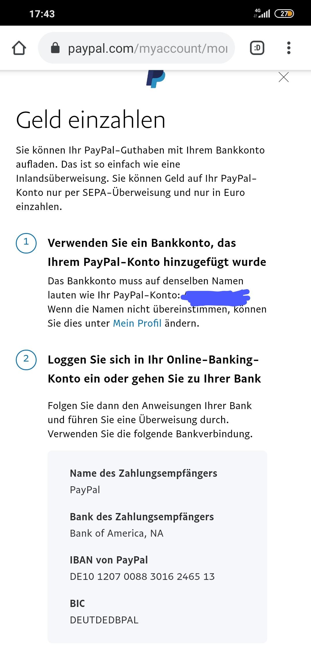 Wie kann man Geld auf PayPal aufladen?