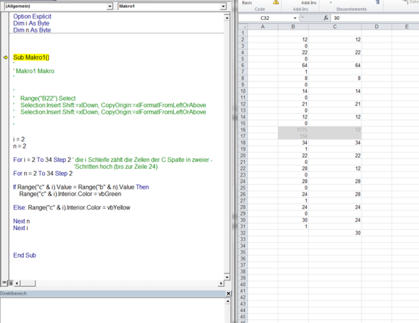 Mein bisheriger Code - (programmieren, Microsoft Excel, VBA)