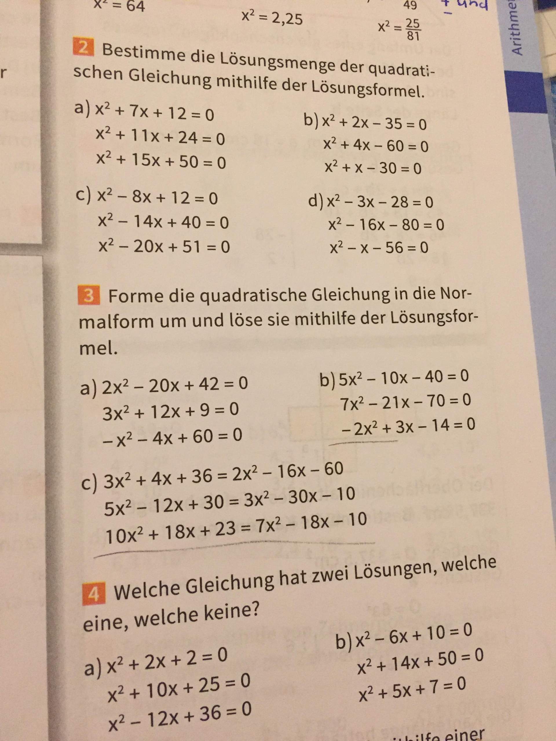 Normal Form Gleichung Wie kann’s ich die Gleichung in die Normalform formen? (Schule ...