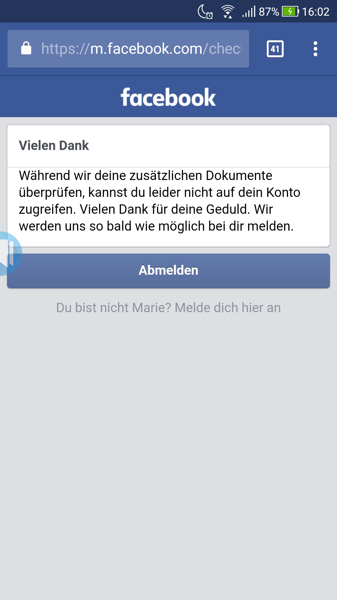 Wie komme ich an mein Konto bei Facebook? (Recht, Anmeldung ...