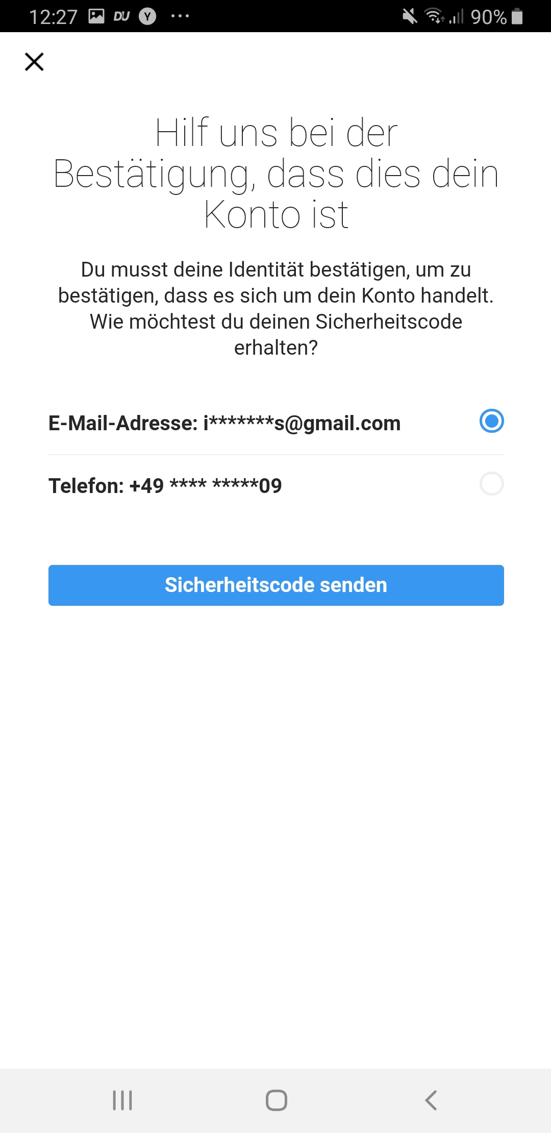 Instagram Email Vergessen Und Passwort