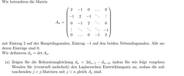 Wie Kommt Man Auf Dn 2 Mathematik Lineare Algebra