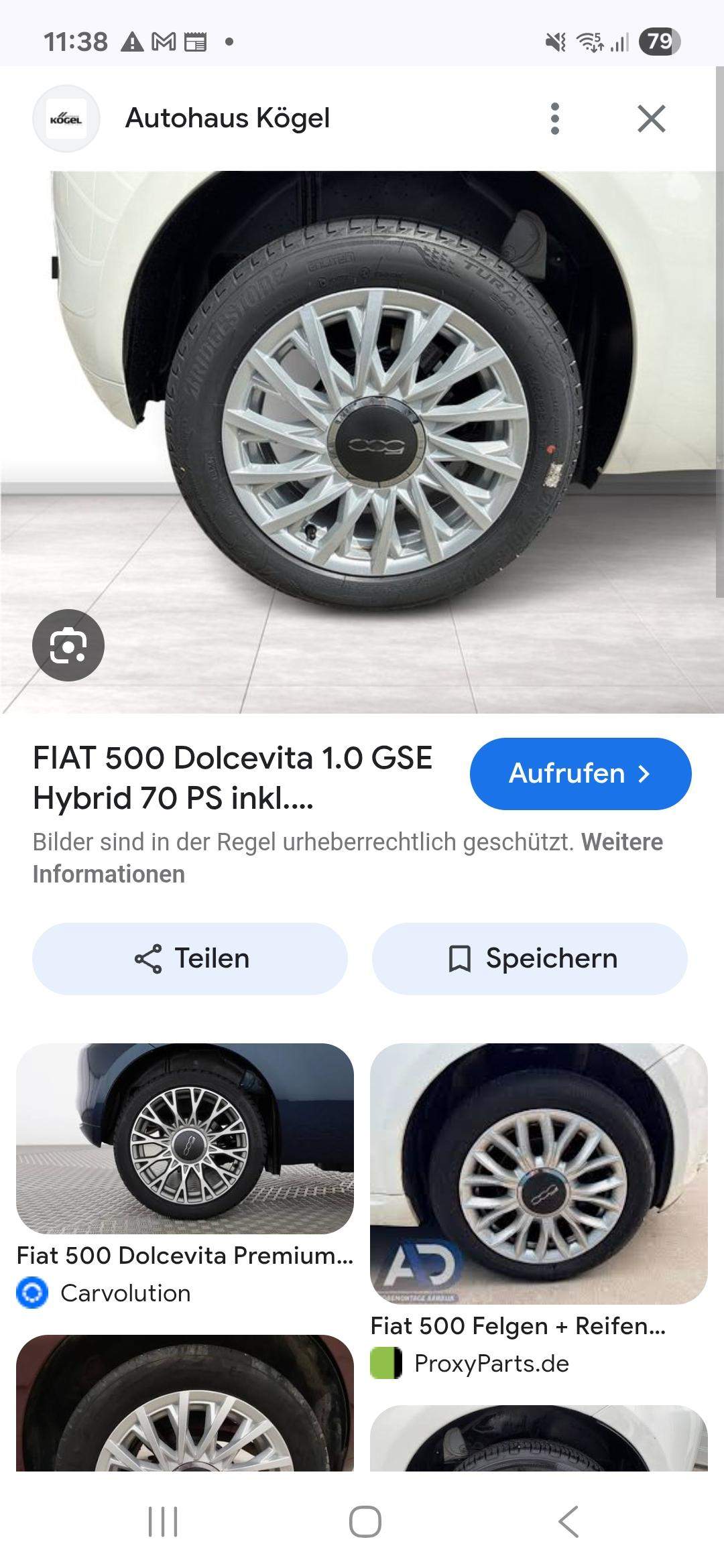 Fiat 500 Reifennull
