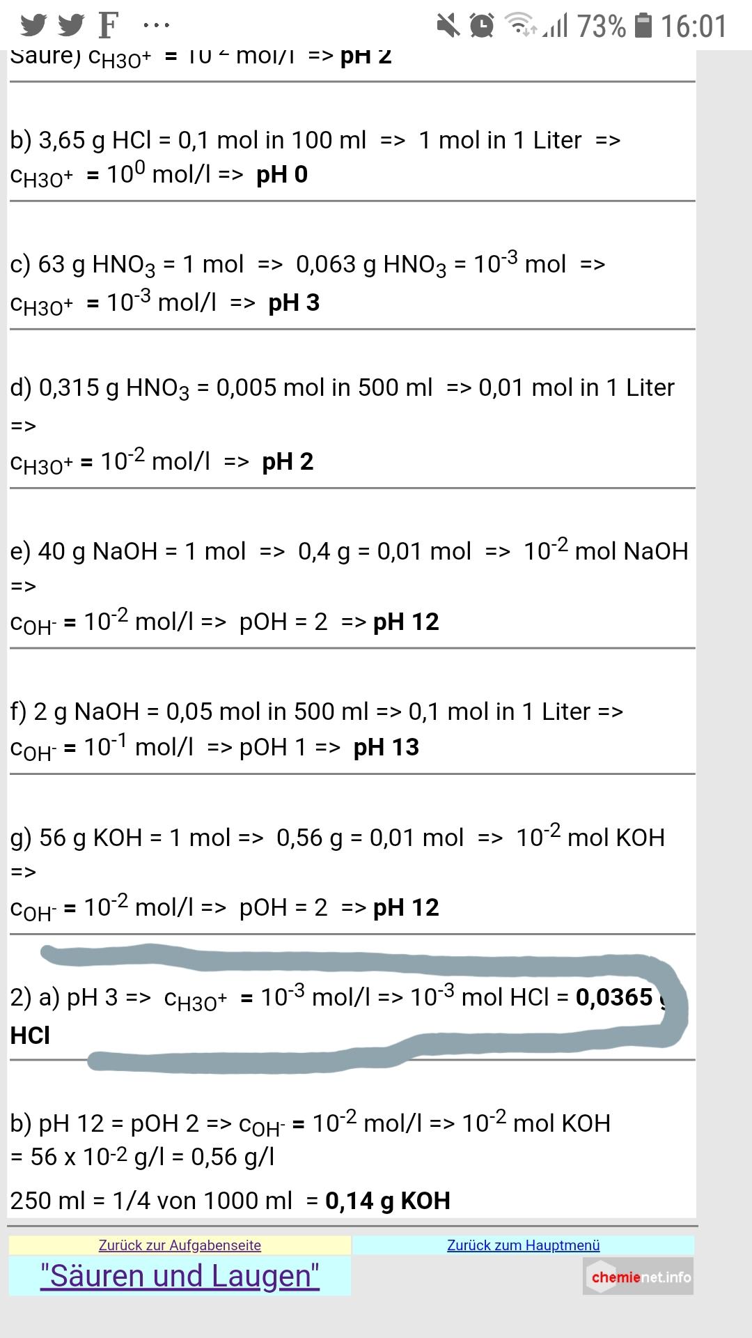 Wie Kommt Man Von Mol L Auf G L Schule Mathe Chemie