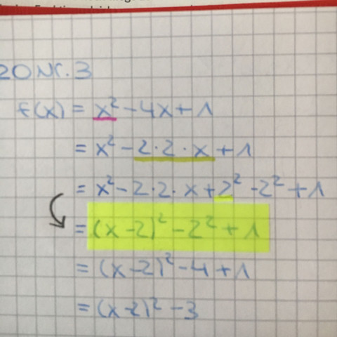 (gelb markierte) - (Schule, Mathe, Mathematik)