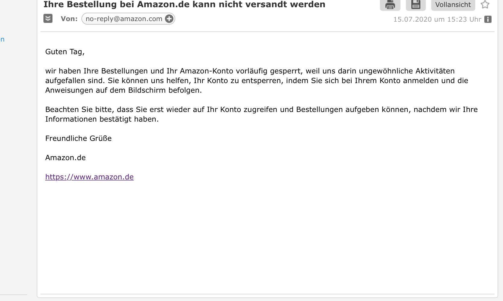 Wie kriege ich mein Amazon Konto entsperrt oder wie lang kann es dauern bis Amazon es entsperrt?