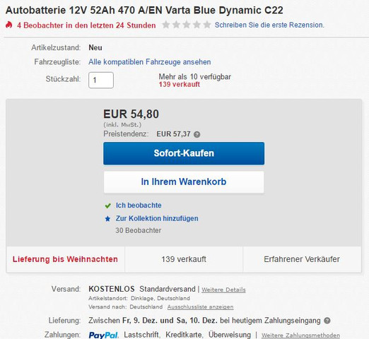 Wie Lauft Das Bei Ebay Mit Dem Batteriepfand Furs Auto Ab Elektronik Kfz Akku