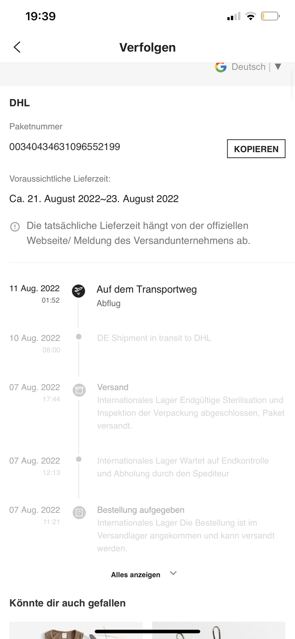 Wie lange braucht eine shein bestellung? (Versand) Wie lange braucht eine shein bestellung? (Versand)
