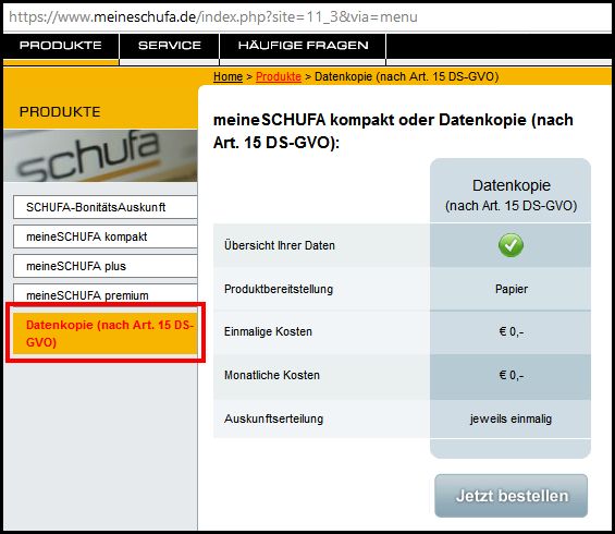 Meine schufa de kostenfrei Meine schufa de kostenfrei