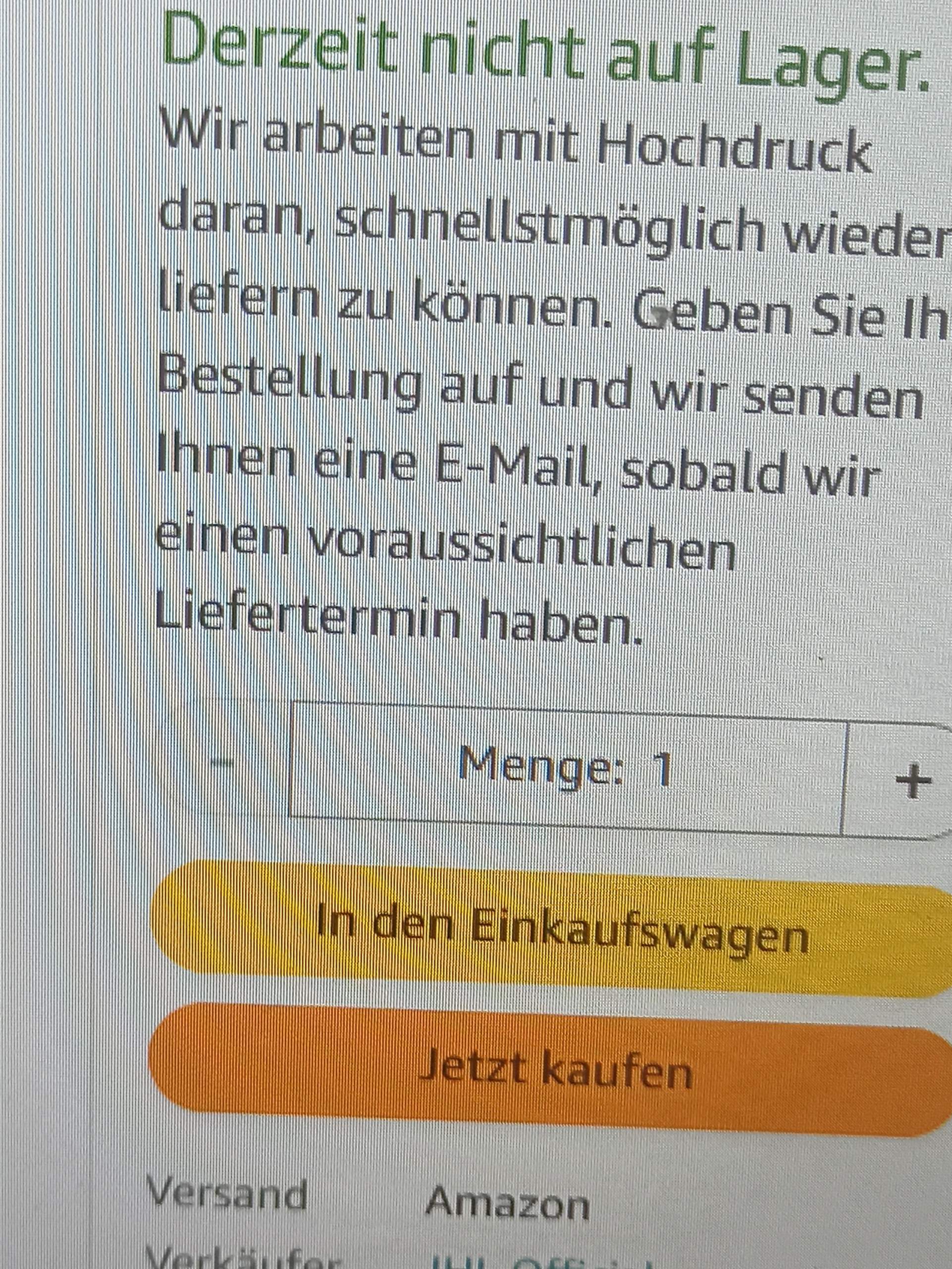 Wie lange dauert eine Amazon Lieferung wenn sie \