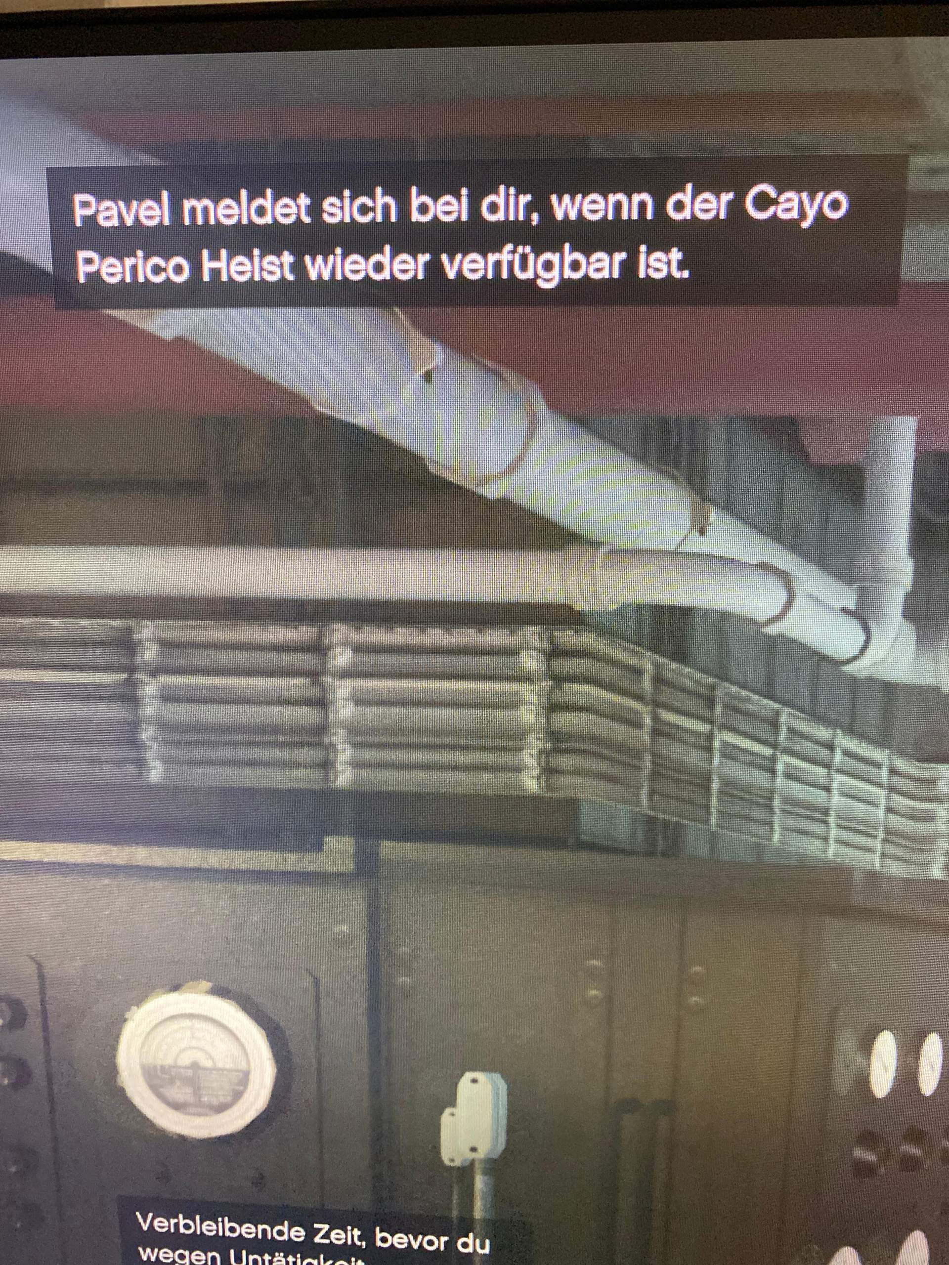 Wie lange dauert es bis Pavel sich bei dem Cayo Perico Heist wieder
